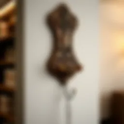 Elegant wooden wall hook showcasing craftsmanship