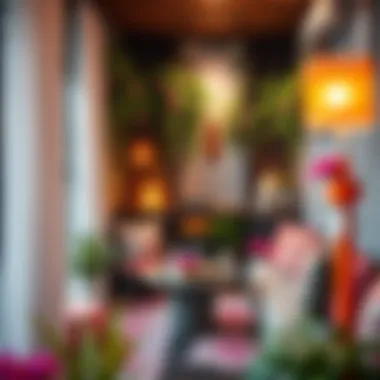 Charming outdoor-inspired nook featuring vibrant artificial vines