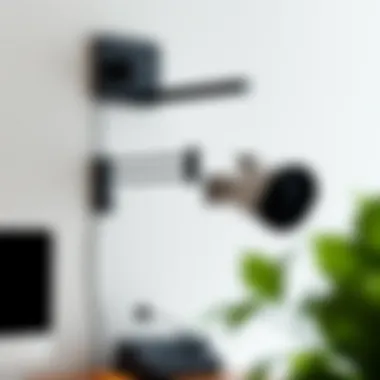 Installation of wall mount apparatus in an office