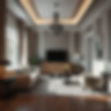 Elegant Interior Design with Wall-to-Wall Carpet Elegant interior design featuring wall-to-wall carpeting