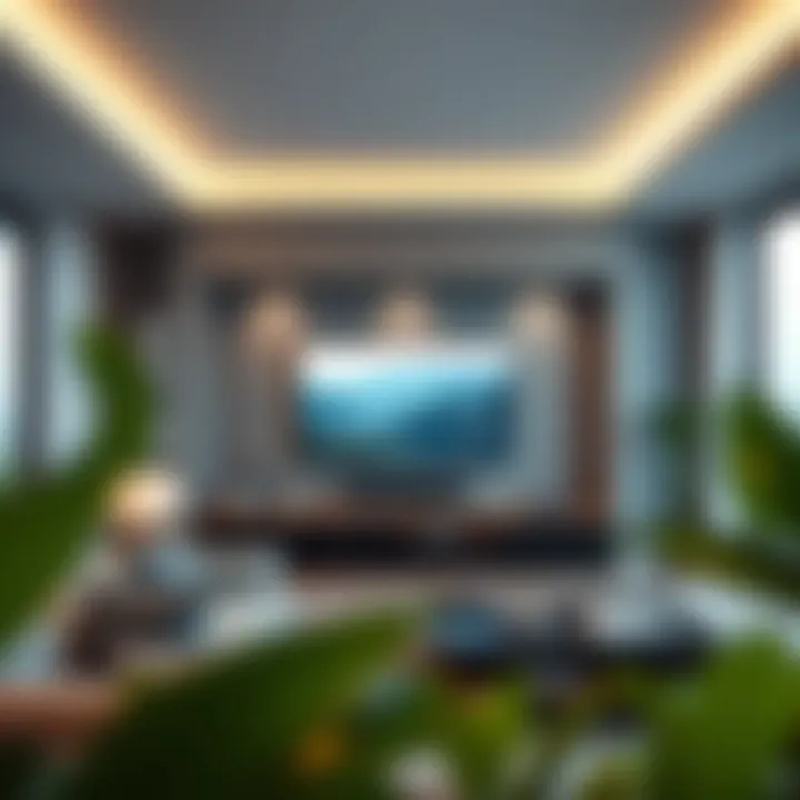 Stylish Focal Point in Living Spaces Spacious living room with a stylish TV unit as a focal point