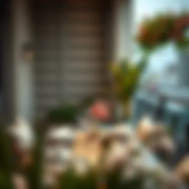 Elegant dining setup on a balcony