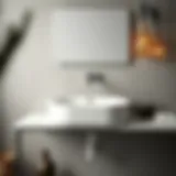 Elegant 90 cm bathroom sink showcasing various materials