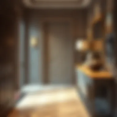 Elegant arrangement of entrance space with key holder table