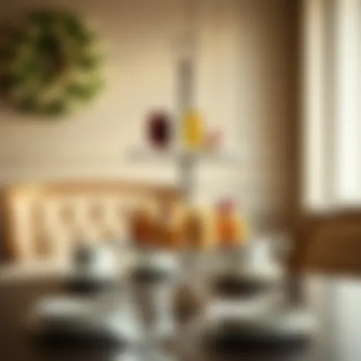 Elegant cake stand showcasing a tiered dessert presentation