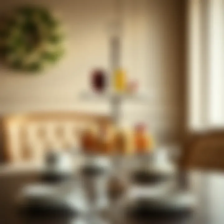 Elegant cake stand showcasing a tiered dessert presentation