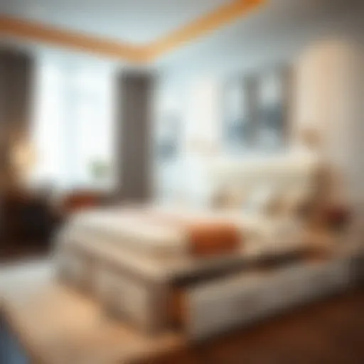 Stylish Design with Functionality Elegant double bed with storage drawers