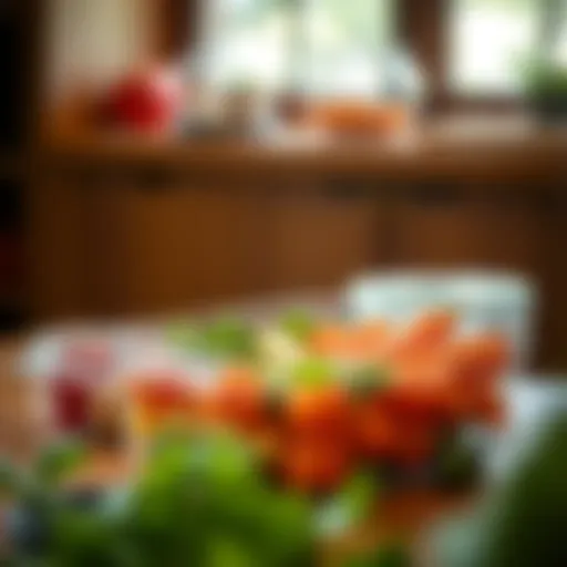 Sophisticated Design for Healthy Storage Elegant glass food storage container with fresh vegetables