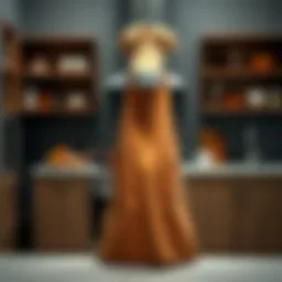 Elegant design of a kitchen apron with matching hat