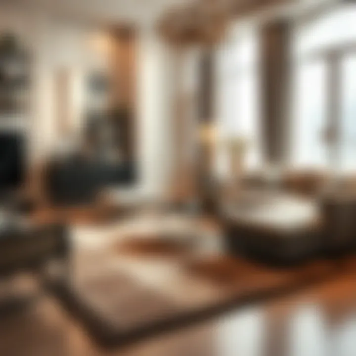 Stylish Rug in Elegant Living Room Elegant living room with a stylish rug