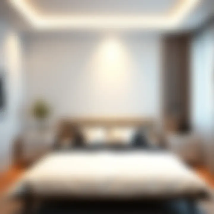 Minimalist Bed Setup for Young Adults Elegant minimalist bed setup in a youthful bedroom