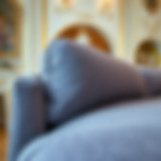 Elegant seating group cover showcasing rich fabric texture