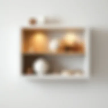 Elegant shelf display of small ornaments adding character