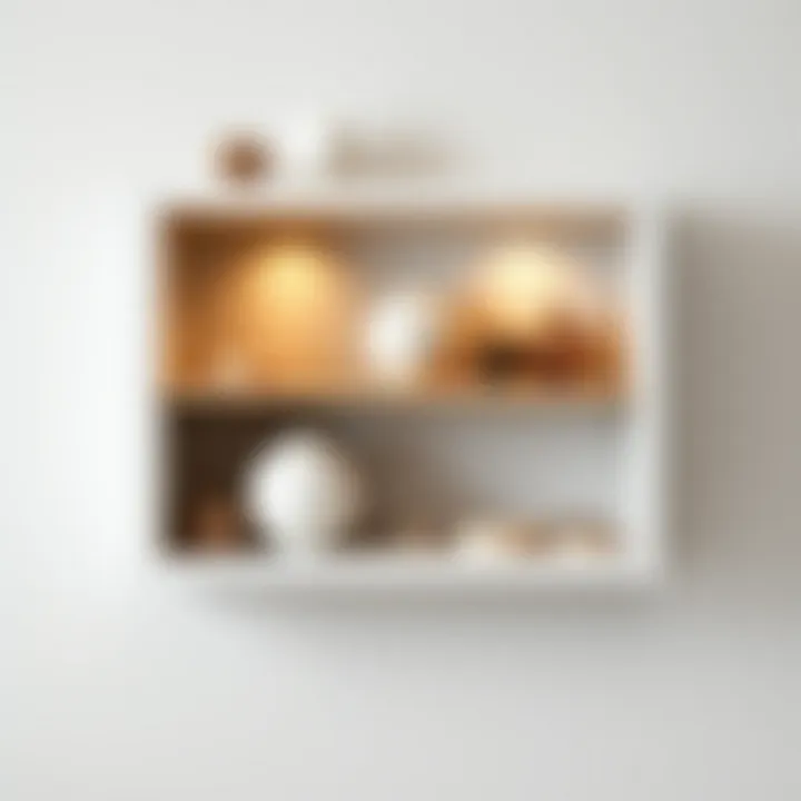 Elegant shelf display of small ornaments adding character
