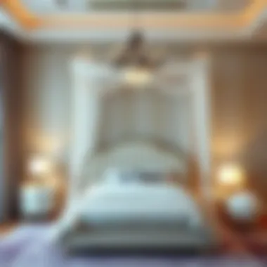 Elegant single bed canopy enhancing interior aesthetics