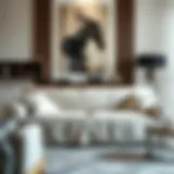 Elegant sofa cover in a modern living room setting