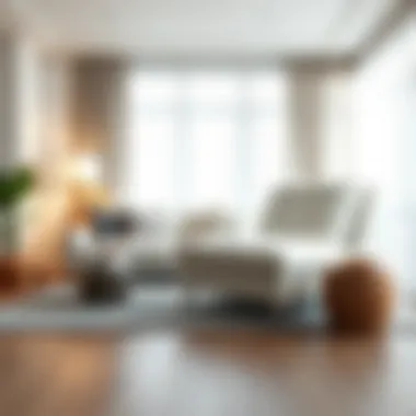 Elegant White Leather Chair in Modern Living Room Elegant white leather chair in a modern living room setting