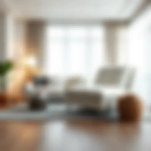 Elegant White Leather Chair in Modern Living Room Elegant white leather chair in a modern living room setting