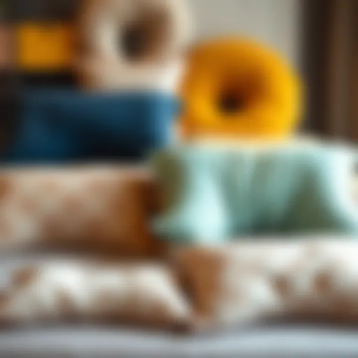 Various breastfeeding pillow designs displayed