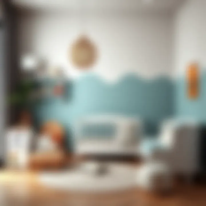 Creative furniture arrangement in a baby room