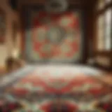 A beautifully woven vintage rug showcasing intricate patterns