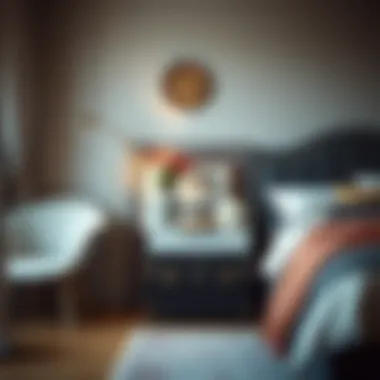 Elegant Nightstand Transformation with Vintage Trunk Elegant bedroom accentuated with vintage trunk nightstand