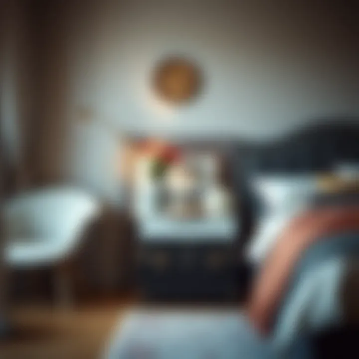 Elegant Nightstand Transformation with Vintage Trunk Elegant bedroom accentuated with vintage trunk nightstand