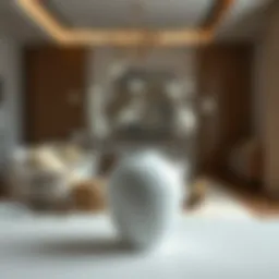 Elegant ceramic vase showcasing modern design in a minimalist living space