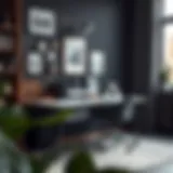 Stylish home office desk arrangement