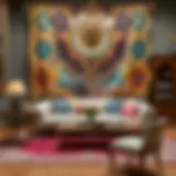 Intricate Fabric Dyeing Designs A vibrant display of various fabric dyeing templates showcasing intricate designs