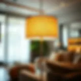 Creating Ambiance with Fabric Lampshades Elegant fabric lampshade enhancing living room ambiance