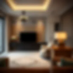 Elegant tile trim enhancing a luxurious interior design