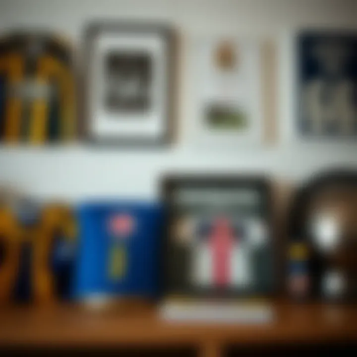 Showcasing Passion for Fenerbahçe Fenerbahçe memorabilia on a shelf