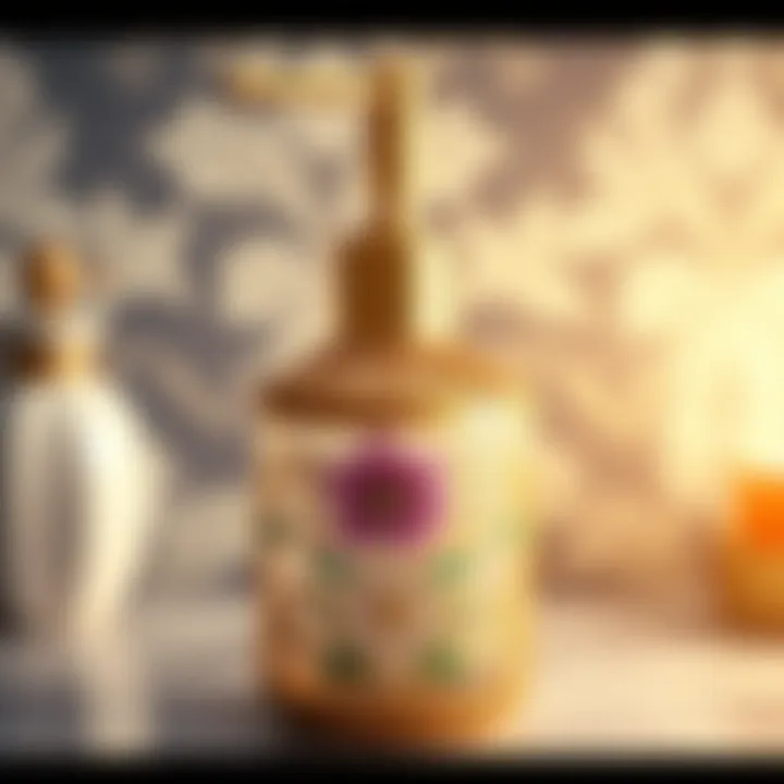 Elegant floral soap dispenser showcasing intricate design