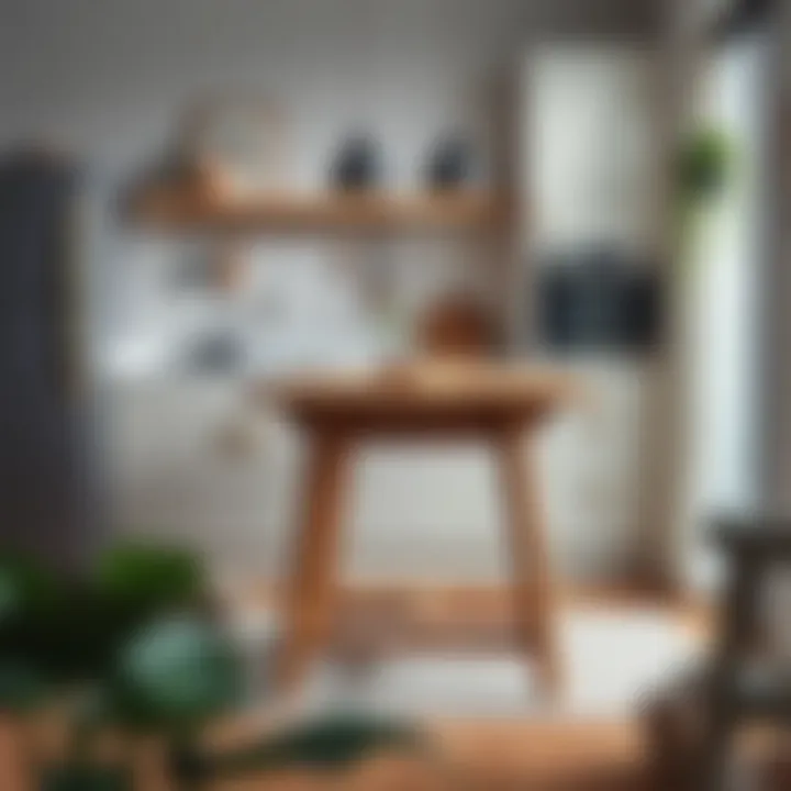 Creative use of space with a foldable kitchen table