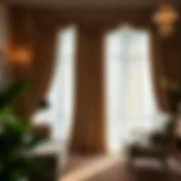 Elegant fabric draping showcasing a stylish curtain model