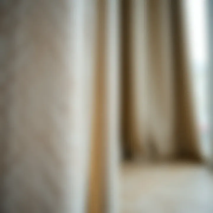 Close-up of textured fabric illustrating the material quality of curtains