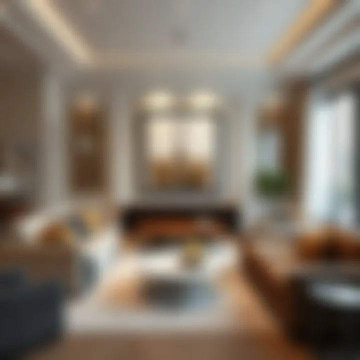 Framed MDF Art in a Stylish Living Room Elegant living room featuring framed MDF art