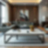 Elegant functional coffee table design in a modern living room