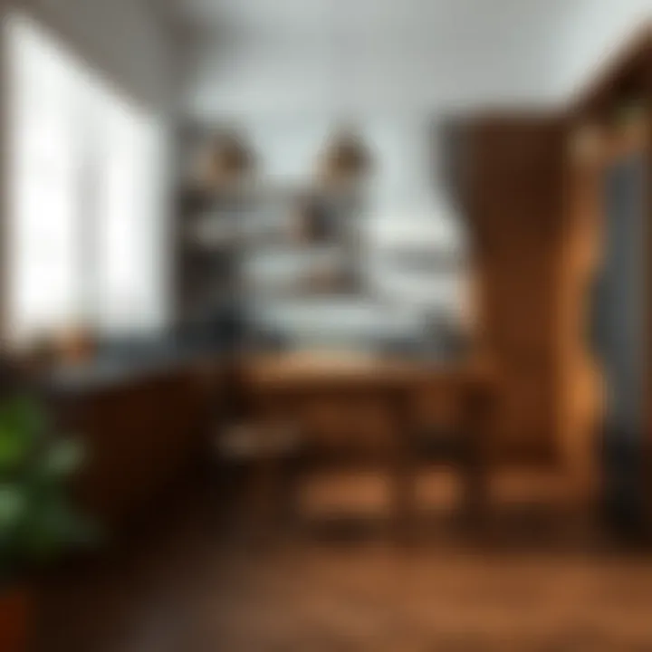 Functional kitchen layout showing table placement for optimal use