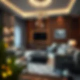 Elegant Living Room Design Cozy living room with stylish furnishings