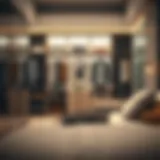 Elegant wardrobe interior showcasing smart organization