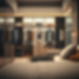 Elegant wardrobe interior showcasing smart organization