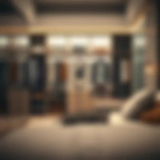 Elegant wardrobe interior showcasing smart organization