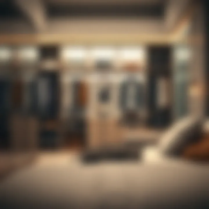 Elegance in Wardrobe Organization Elegant wardrobe interior showcasing smart organization