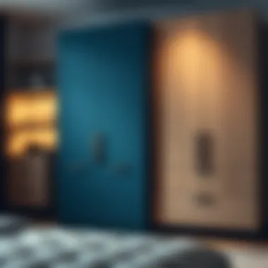 Stylish Materials and Finishes in Wardrobes Stylish wardrobe showcasing high-quality materials and finishes