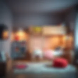 Stylish youth room with a bunk bed design