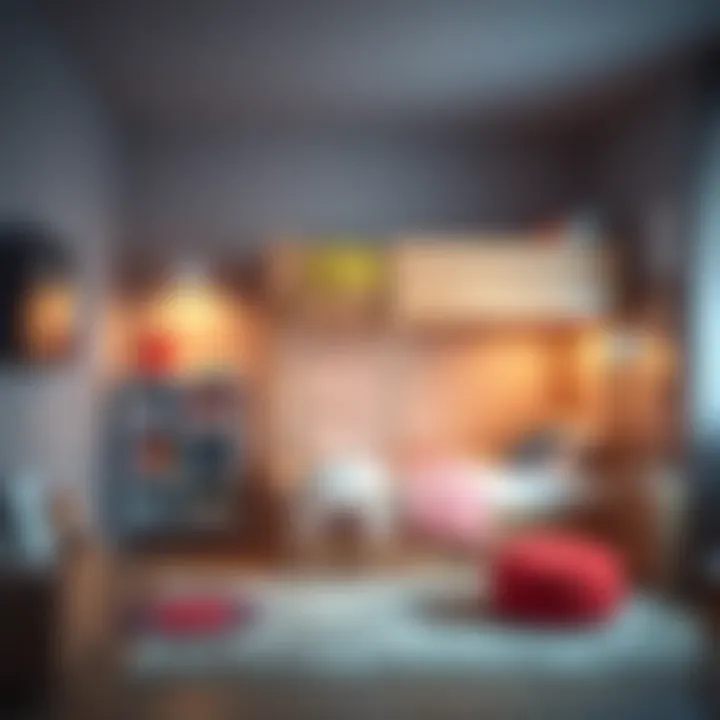 Stylish youth room with a bunk bed design