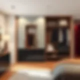 Sleek modern wardrobe design showcasing efficient space utilization