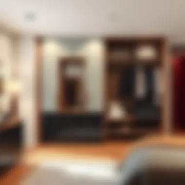 Sleek modern wardrobe design showcasing efficient space utilization